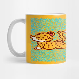 Cute Leopard Animal Yoga #6 Doodle Edition Mug